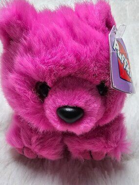 Vintage 1998 Puffkins Rosie Pink Bear Stuffed Animal Plush Swibco